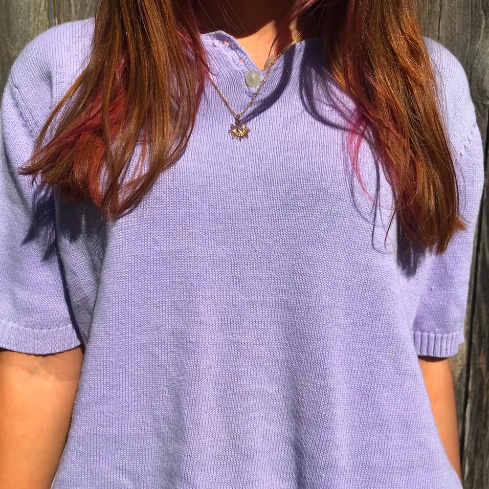 Purple wool tee shirt